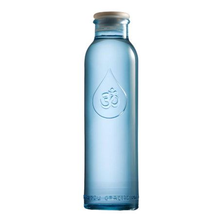 Berk OmWater water bottle – 0.5L carafe made of blue recycled glass