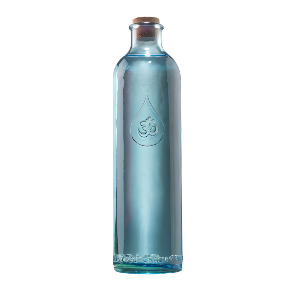 Berk OmWater water bottle – 1.2L carafe made from blue recycled glass