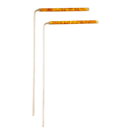 Berk Baguettes de sourcier en laiton avec poignées en cuivre – 22 cm (paire)