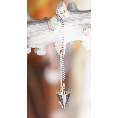 Berk Pendule conique – laiton argenté – 22 mm