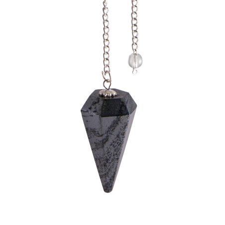 Berk Hexagonal pendulum – hematite – 45mm
