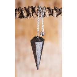 Berk Pendule hexagonal – hématite –  45 mm