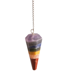 Berk Pendule 7 chakras – 7 pierres précieuses – 45mm
