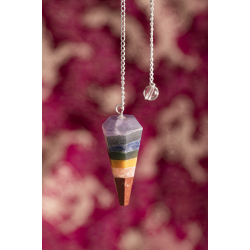 Berk 7-Chakra-Pendel – 7 Edelsteine – 45mm