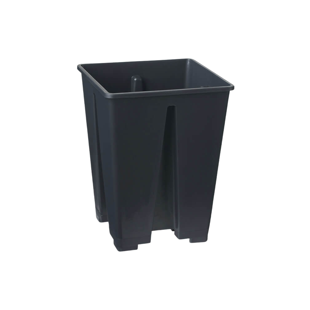 Topf Viereckig 3,4 L 15x15 cm, mit Rillen