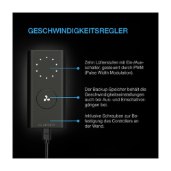 AC Infinity Cloudline PRO A6, leises Inline-Lüftersystem mit Drehzahlregler, 150 mm