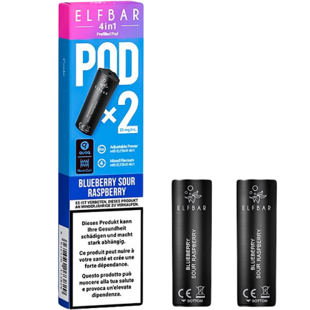 Elfbar Pod 4 en 1, Blueberry Sour Raspberry
