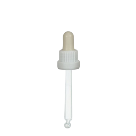 Glas-Tropfpipette weiss/weiss 83mm