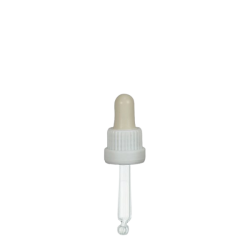 Glas-Tropfpipette weiss/weiss 61mm