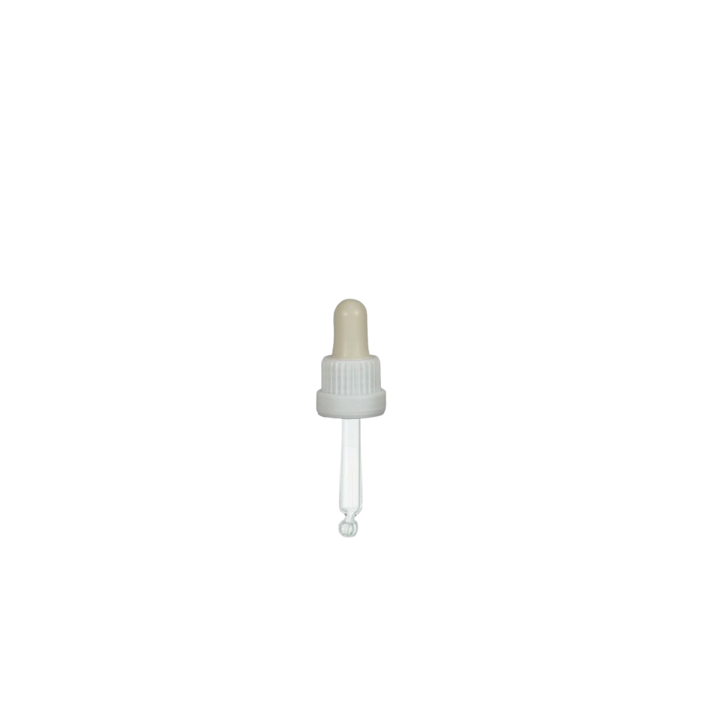 Glas-Tropfpipette weiss/weiss 61mm