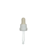 Pipette compte-gouttes en verre blanc/blanc 61mm