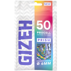 Gizeh Procell Prism Filtre à charbon actif 6mm - 50 pièces