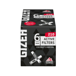 Gizeh Aktivkohle Filter 6 mm + Gratis Rolls – 210 Stk.