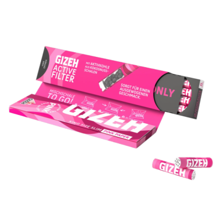 PINK King Size Slim + filtres à charbon actif