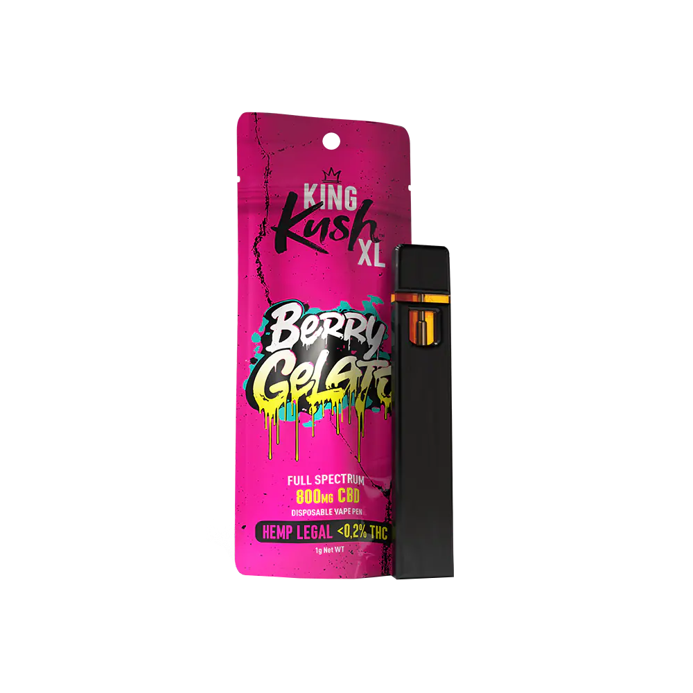 Kush CBD Vape Berry Gelato – King Kush XL Vape Pen avec 800 mg CBD