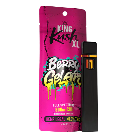 Kush CBD Vape Berry Gelato – King Kush XL Vape Pen with 800 mg CBD