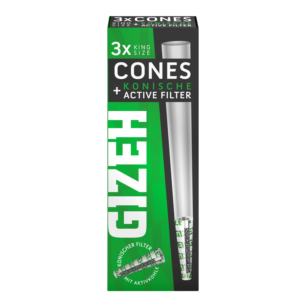 Gizeh BLACK Cones + Konische Aktivkohle Filter