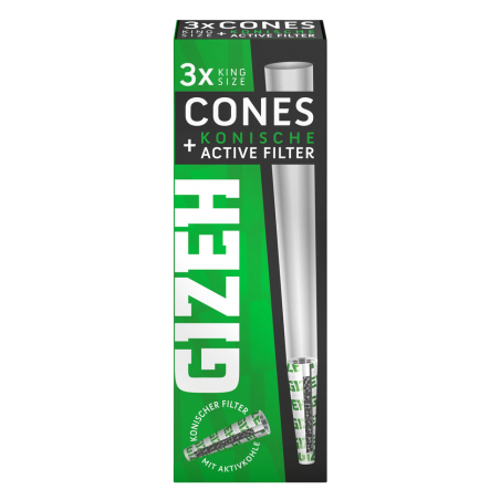 Gizeh BLACK Cones + Filtres coniques au charbon actif
