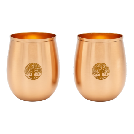 Kupfertrinkbecher Baum des Lebens, 350ml, 2 Stk.
