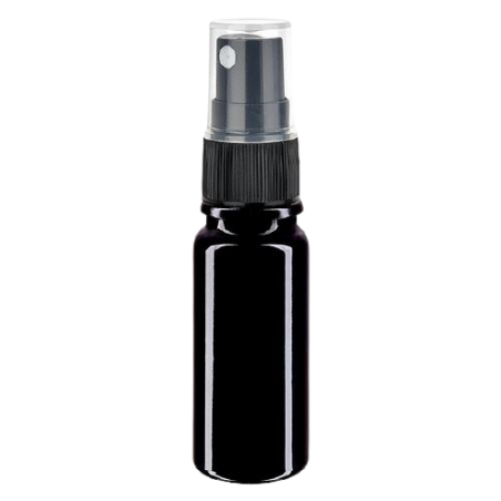 Violet glass bottle 10ml with spray attachment