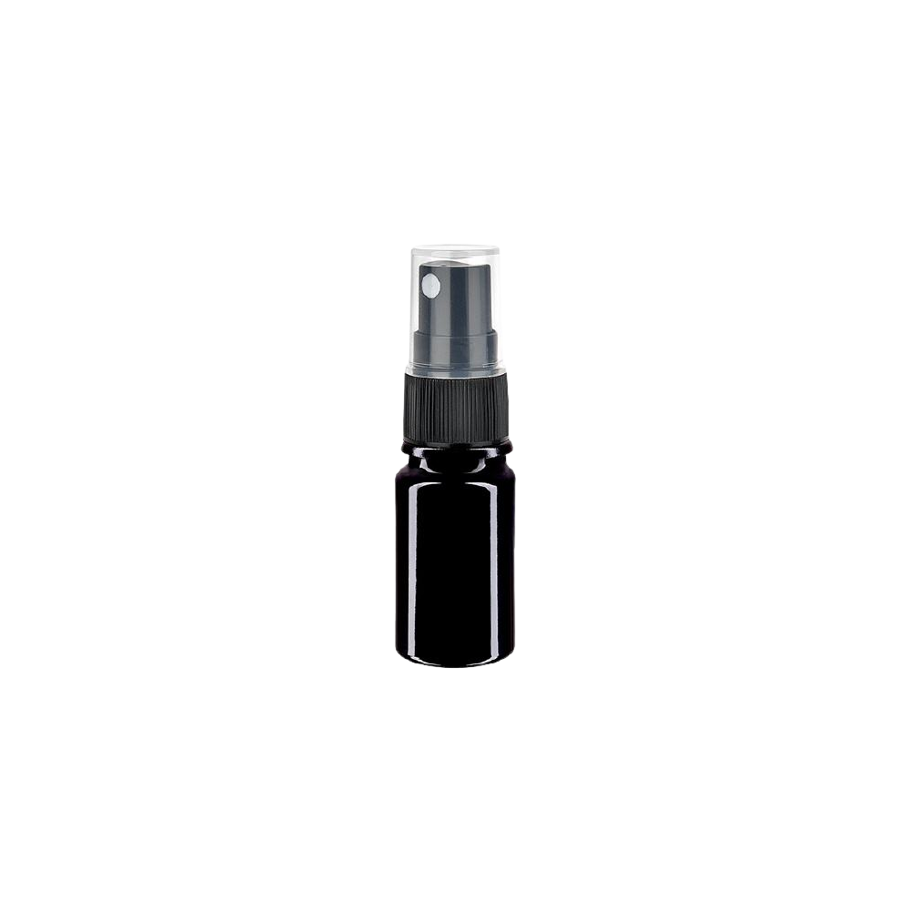 Violet glass bottle 5ml with spray attachment