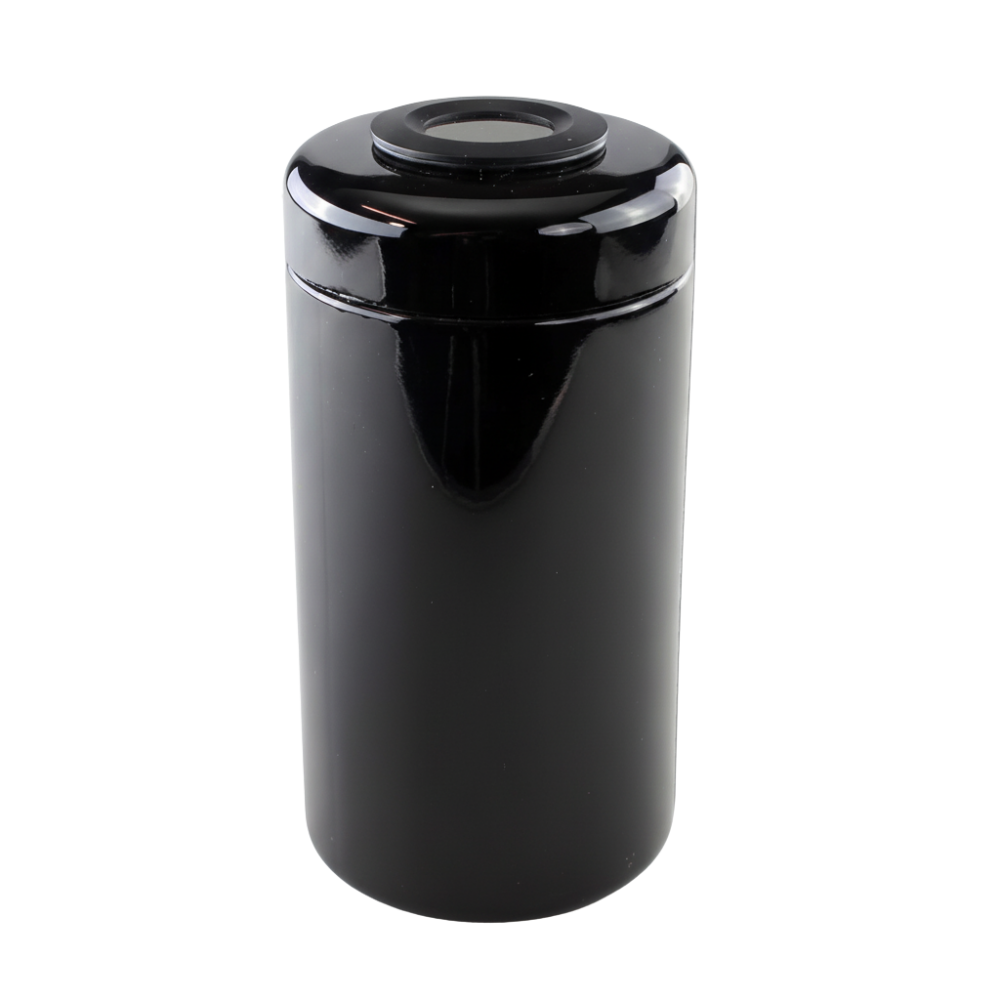 Violet glass jar with hygrometer + thermometer – 200 ml