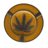 Leaf Metal Cendrier Or