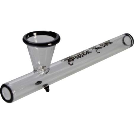 Pipe en Verre Feuille de Chanvre, 20cm