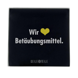 Betäubungsmittel - Robust real glass board, 10 x 10 cm