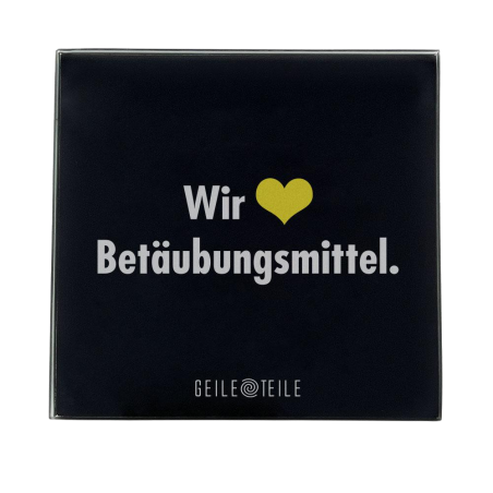 Betäubungsmittel - Planchette robuste en verre véritable, 10 x 10 cm