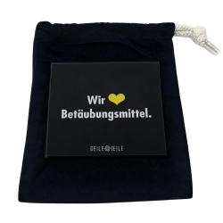 Betäubungsmittel - Robust real glass board, 10 x 10 cm