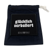 Glücklich Verballert - Planchette robuste en verre véritable, 10 x 10 cm