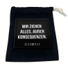 Konsequenzen - Robustes Echtglas Brettchen, 10x10cm