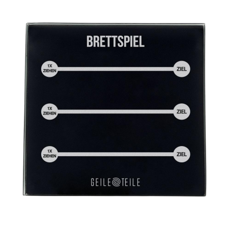 Brettspiel - Planchette robuste en verre véritable, 10 x 10 cm