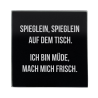 Spieglein - Robustes Echtglas Brettchen, 10x10cm