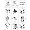 Junkie Tattoos - Lot d'autocollants, 20 autocollants, 10 motifs, 10x10cm