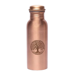 Bouteille en cuivre – Gravure laser Arbre de vie, 500 ml