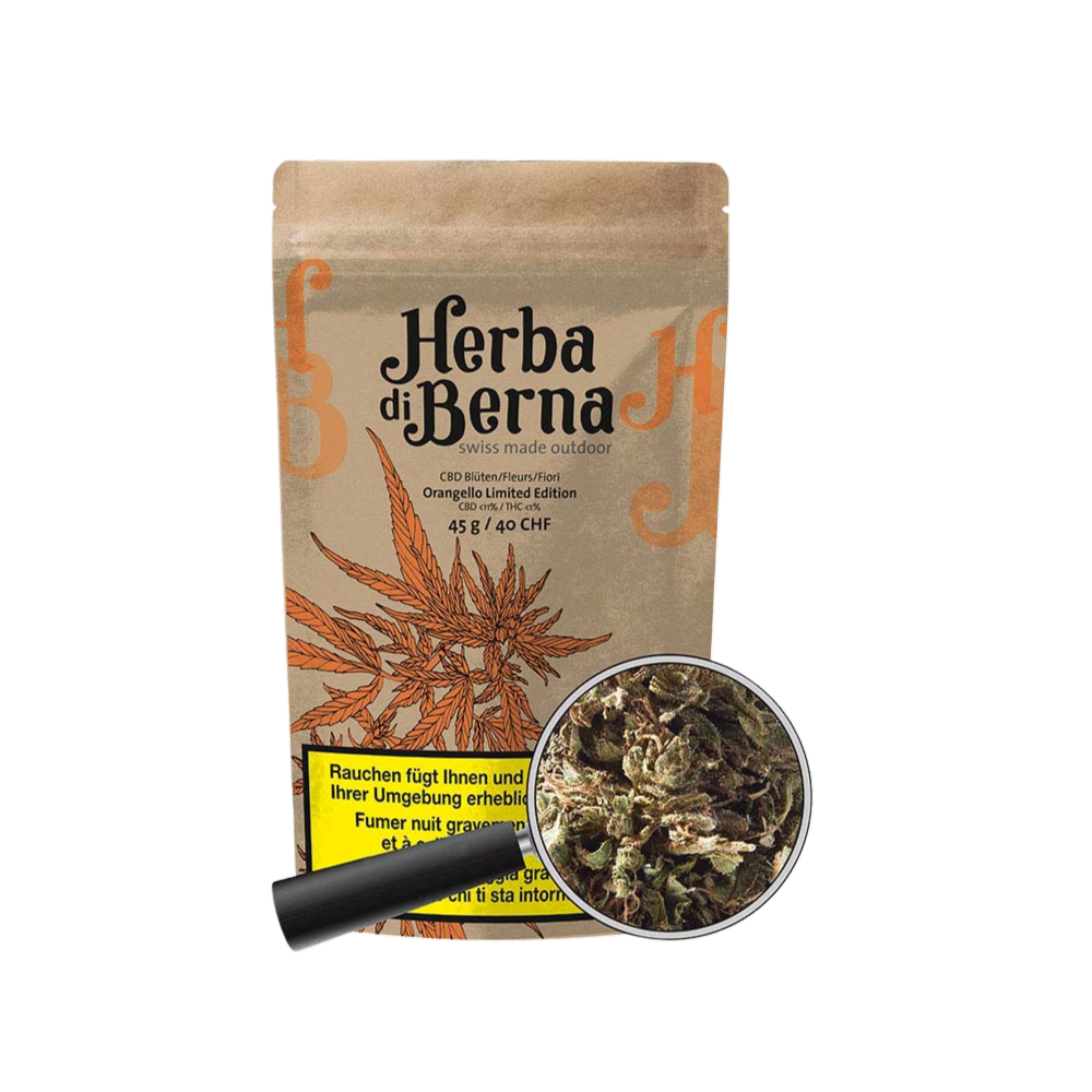 Herba di Berna Orangello Outdoor CBD buds, 45g