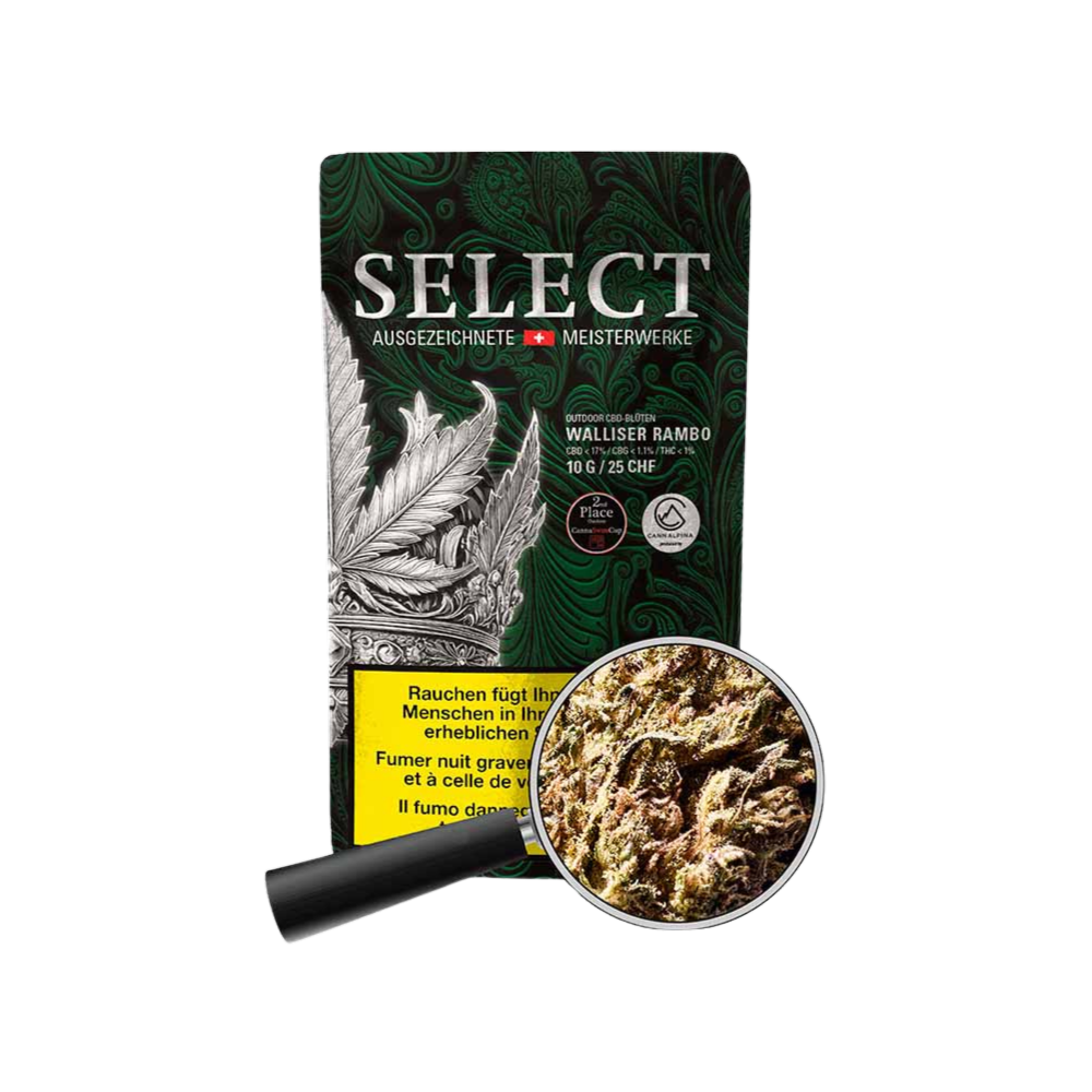 Herba di Berna SELECT Walliser Rambo Outdoor CBD buds, 10g