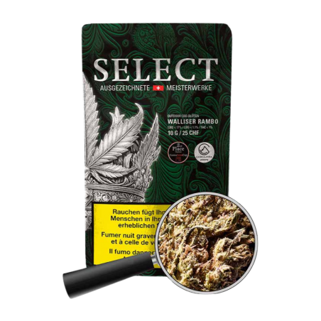 Herba di Berna SELECT Walliser Rambo Outdoor CBD Blüten, 10g