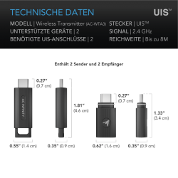Émetteur et récepteur UIS Wireless 1-à-1