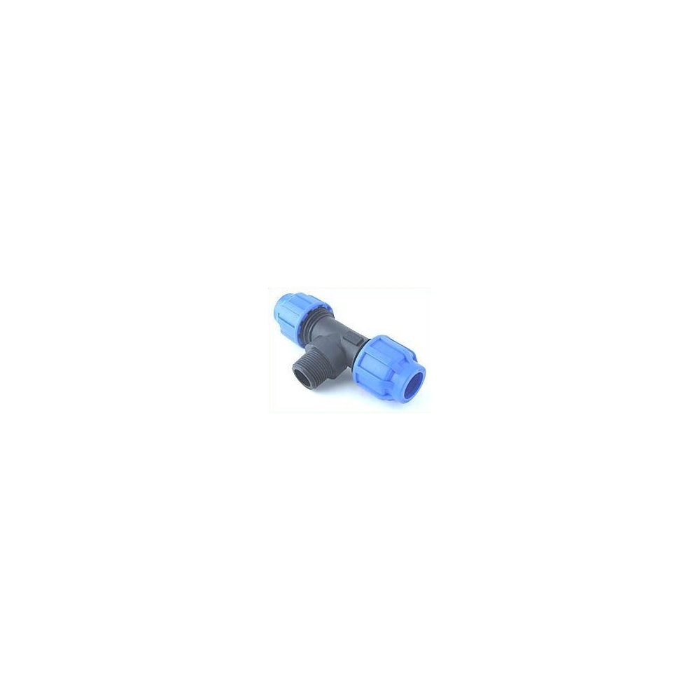  - Bewässerung - T-Stück 20 mm auf 3/4 Zoll AG auf 20 mm, verschraubt