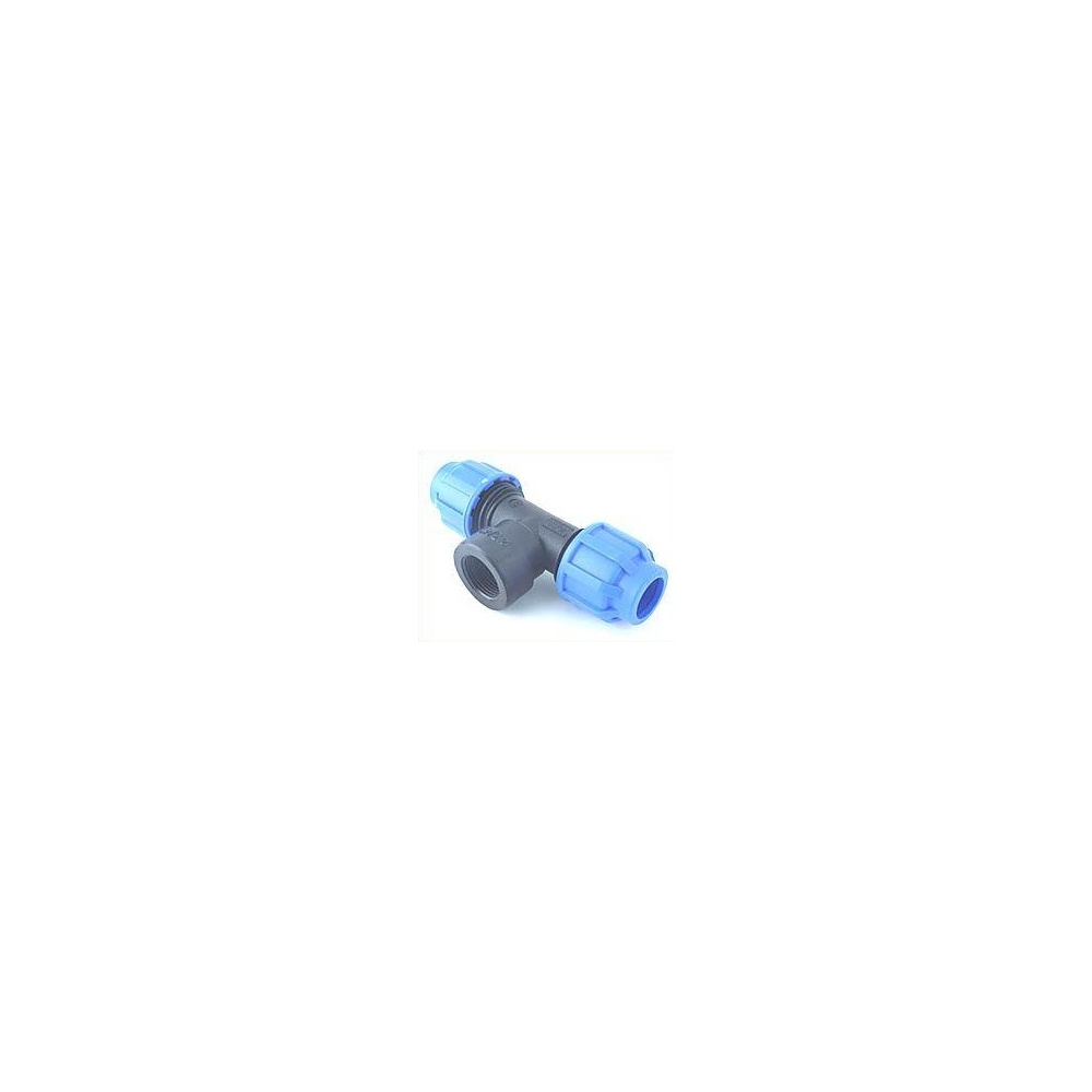 T-Stück 20 mm auf 3/4 Zoll IG auf 20 mm, verschraubt