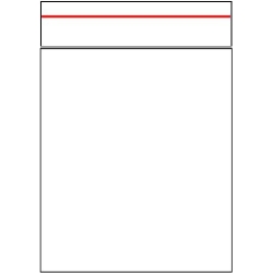 Schnellverschlußbeutel Roter Strich 40 x 60 mm, 100 Stück