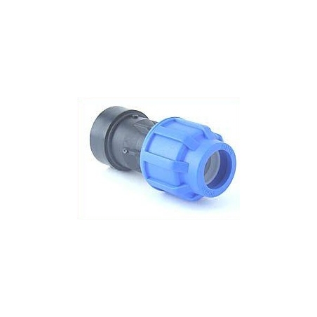 PE-Coupling 25 to 3/4 (Int.Thread), bolted