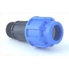 PE-Coupling 25 to 3/4 (Ext.Thread), bolted