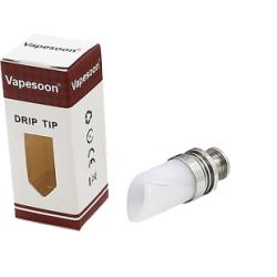 Vapesoon Glas Drip Tip Weiss
