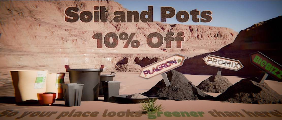 Soil and Pots 10% Discount