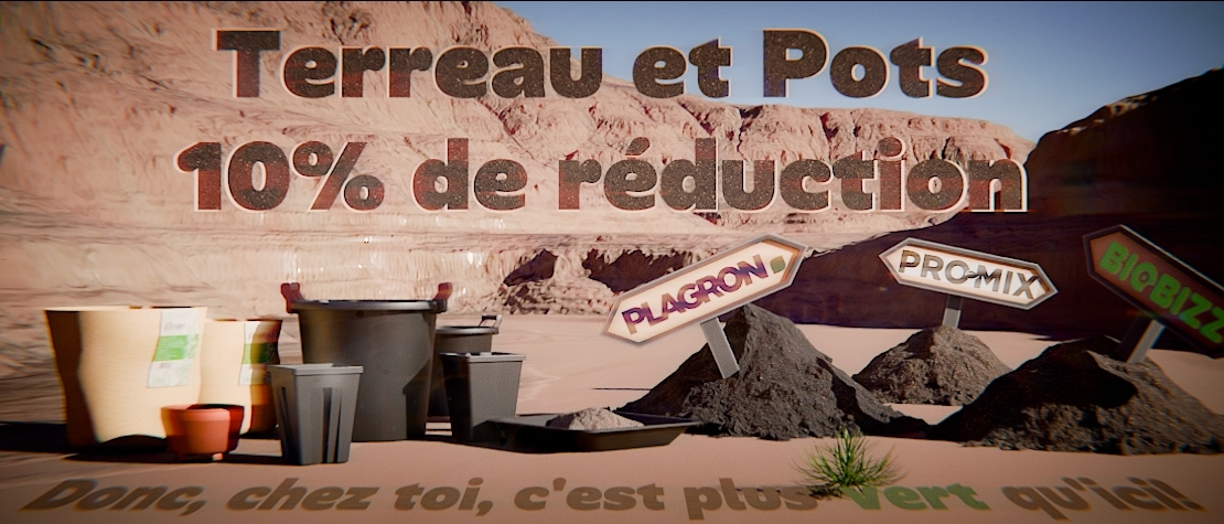 Terreau et pots : 10 % de réduction